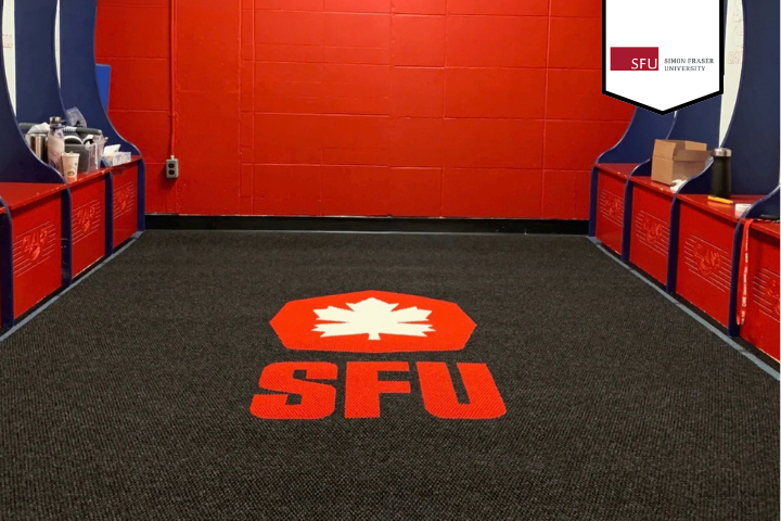 Simon Fraser University Custom Logo Entrance Mats for Athletics Facilities