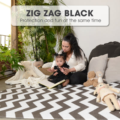 Baby Care Playmat - Zig Zag Black - Medium