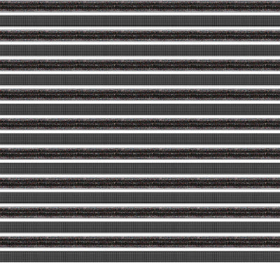 Top Clean Trend Aluminum Entrance Matting - 27mm with Ribbed Carpet & Scraper Bar