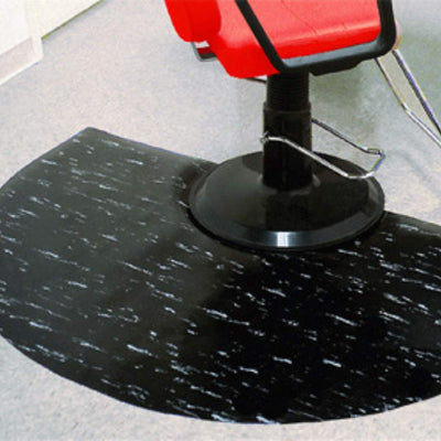Marbleized Salon Mat with (with Circle Cut Out)