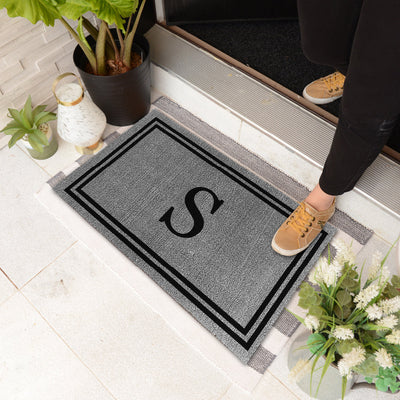 Decor Loop Double Border Personalized Doormats