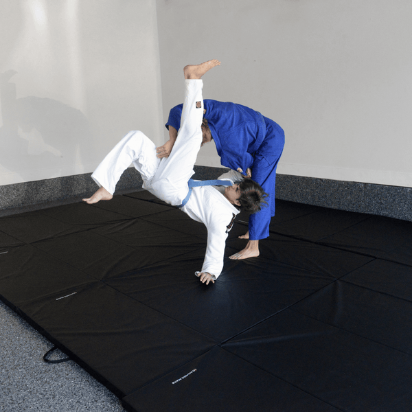 Combo folding martial arts tatami mat in black