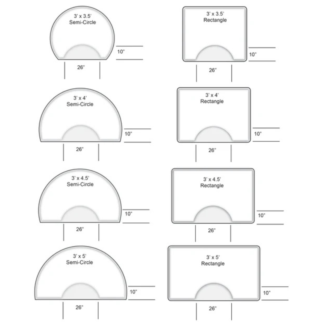 Reflex Salon Mats (with Square Cut Out)