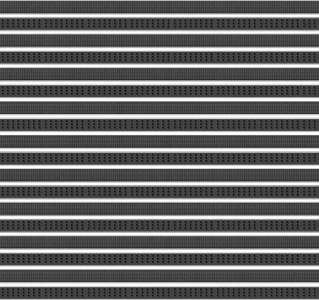 Top Clean Trend Aluminum Entrance Matting - 27mm with Grooved Rubber & Cassette Brush