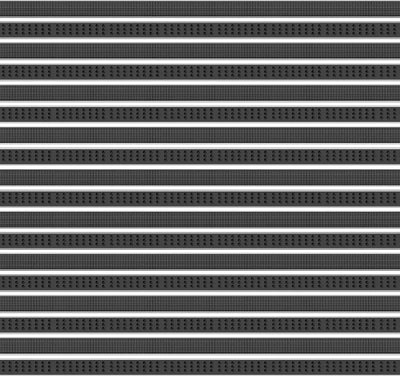 Top Clean Trend Aluminum Entrance Matting - 27mm with Grooved Rubber & Cassette Brush
