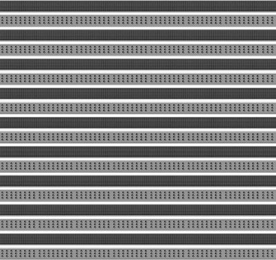Top Clean Trend Aluminum Entrance Matting - 27mm with Grooved Rubber & Cassette Brush