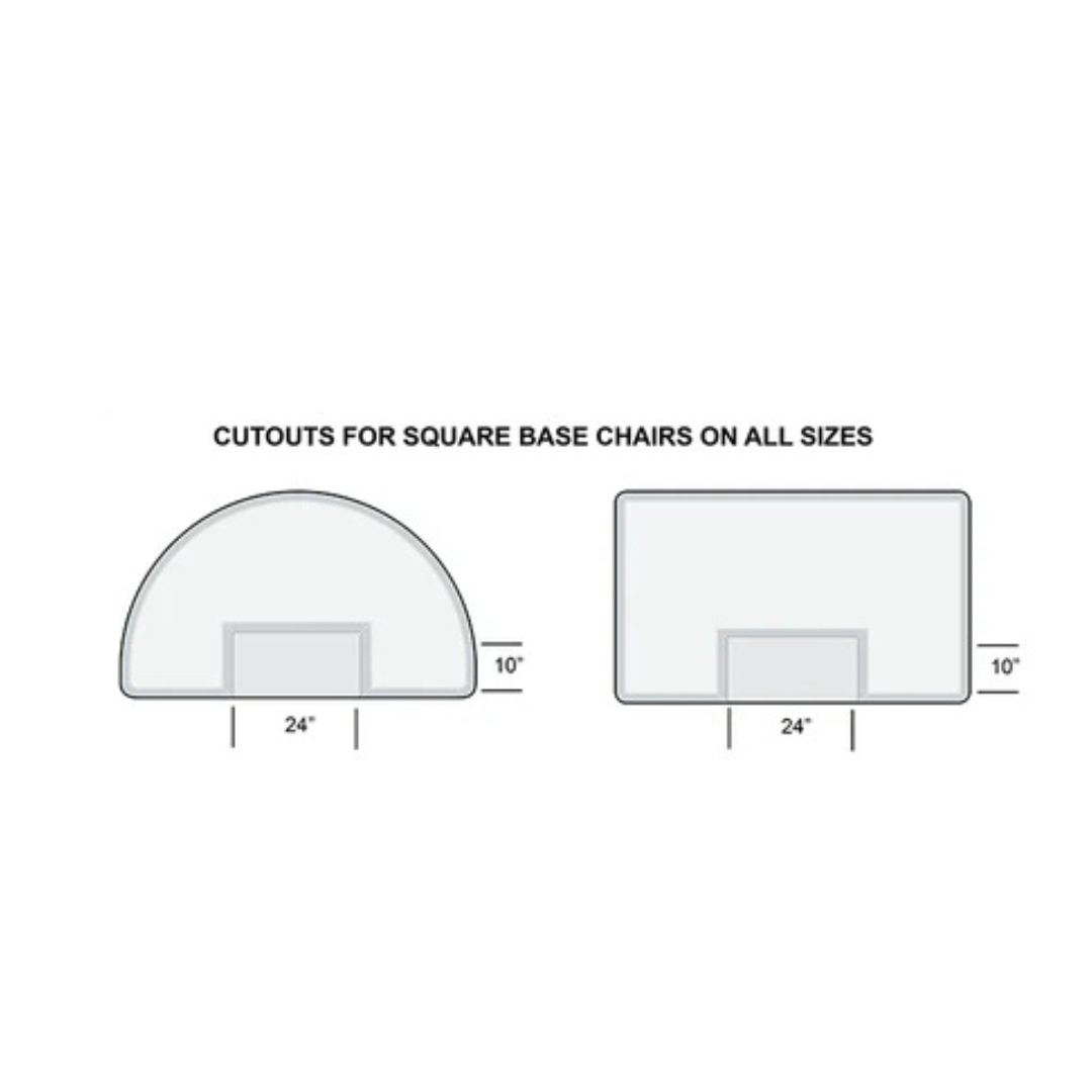 Reflex Salon Mats (with Square Cut Out)