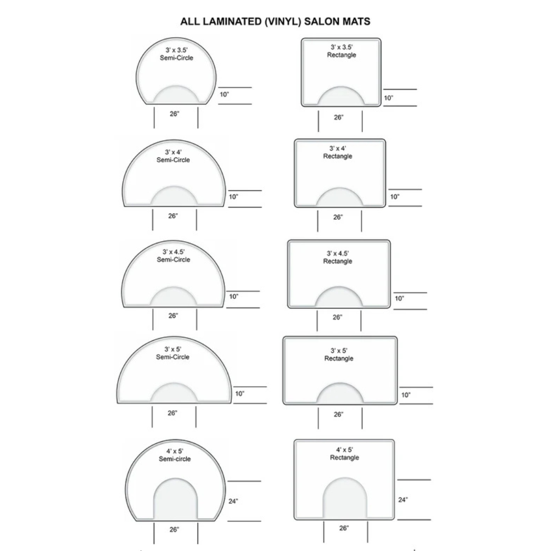 Vegas Heel Proof Salon Mats (with Circle Cut Out)