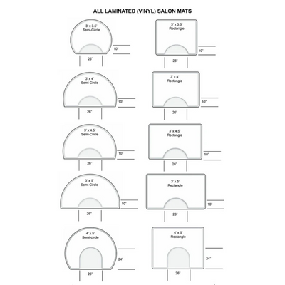 Vegas Heel Proof Salon Mats (with Square Cut Out)