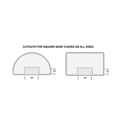 Reflex Salon Mats (with Square Cut Out)