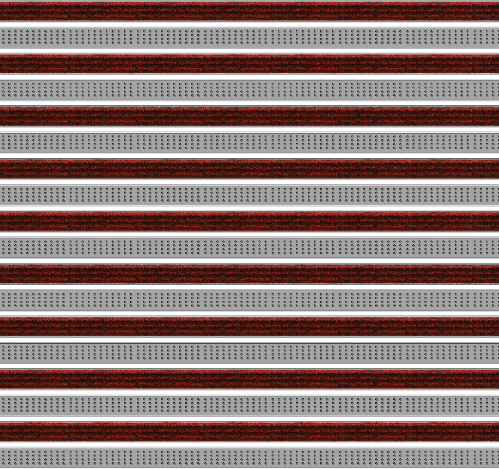 Top Clean Stabil Aluminum Entrance Matting - 17mm with Ribbed Carpet & Cassette Brush