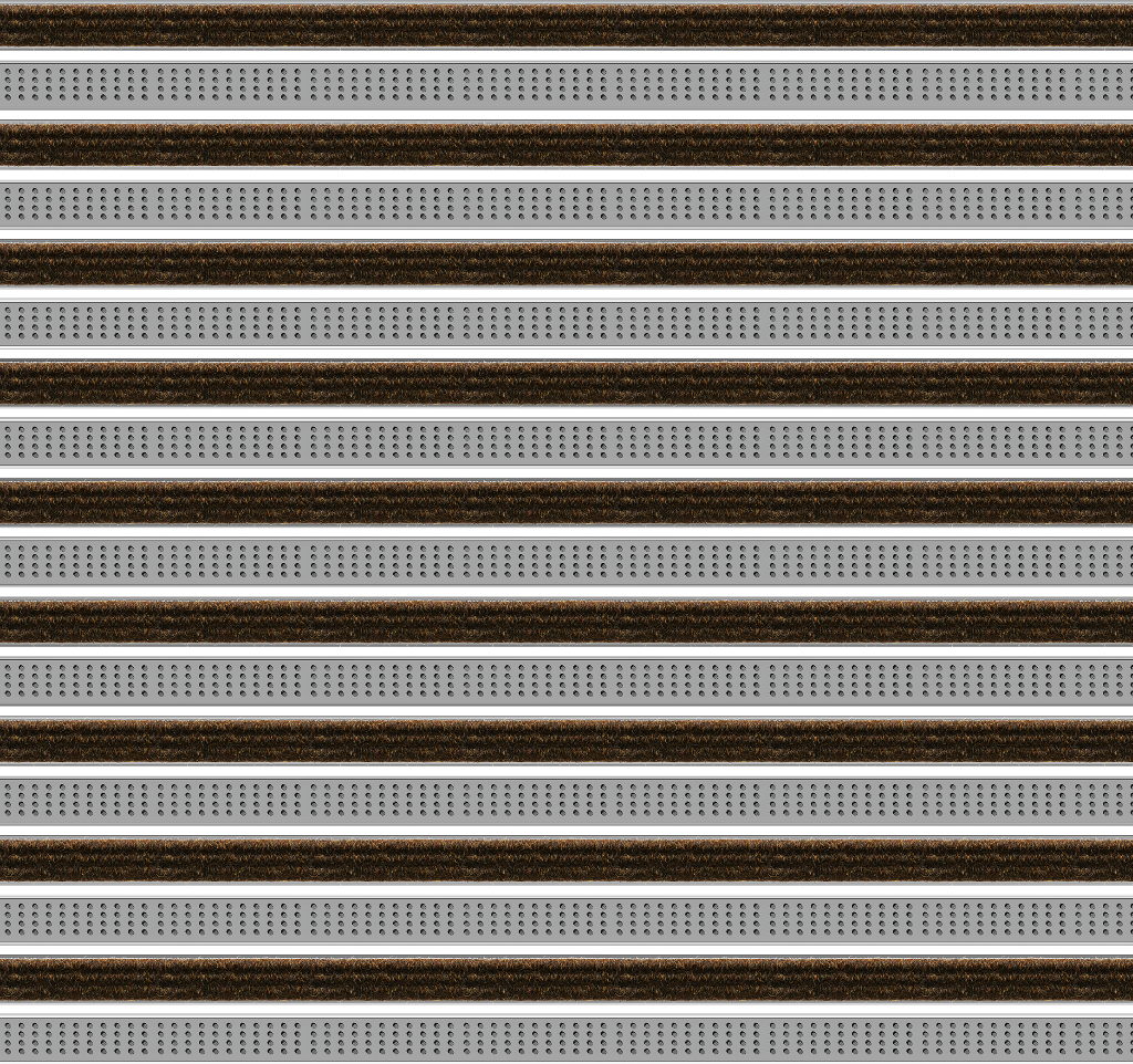 Top Clean Stabil Aluminum Entrance Matting - 17mm with Ribbed Carpet & Cassette Brush