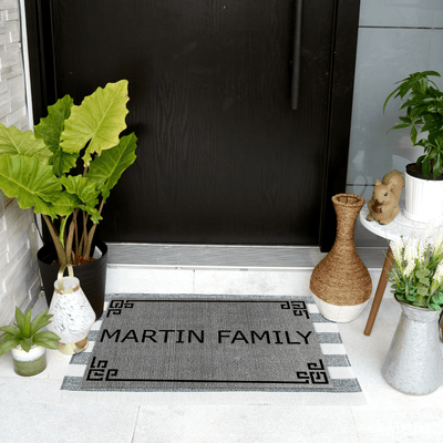 Decor Loop Mediterranean Border Personalized Doormats