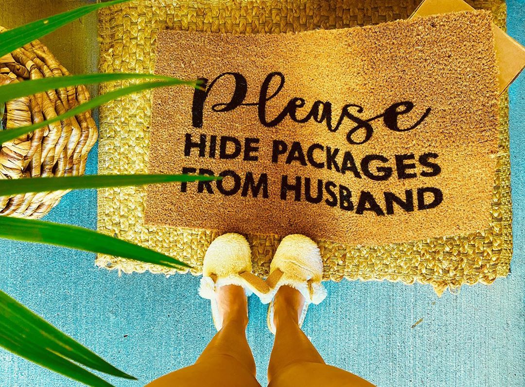Please Hide Packages From Husband - Coco Mats N More Coir Doormats