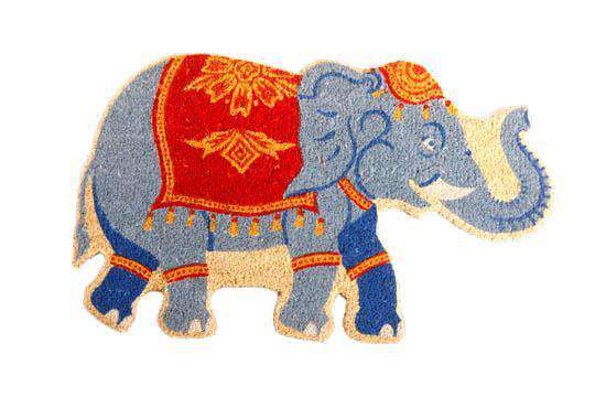 Indian Elephant Handwoven Coco Doormat
