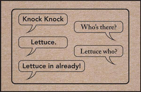 FUNNY DOORMAT - KNOCK KNOCK LETTUCE
