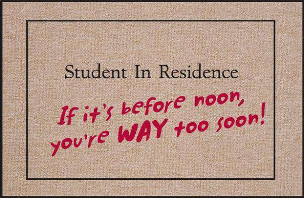 FUNNY DOORMAT - STUDENT IN RESIDENCE