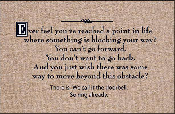 FUNNY 'SO RING ALREADY' DOORMAT