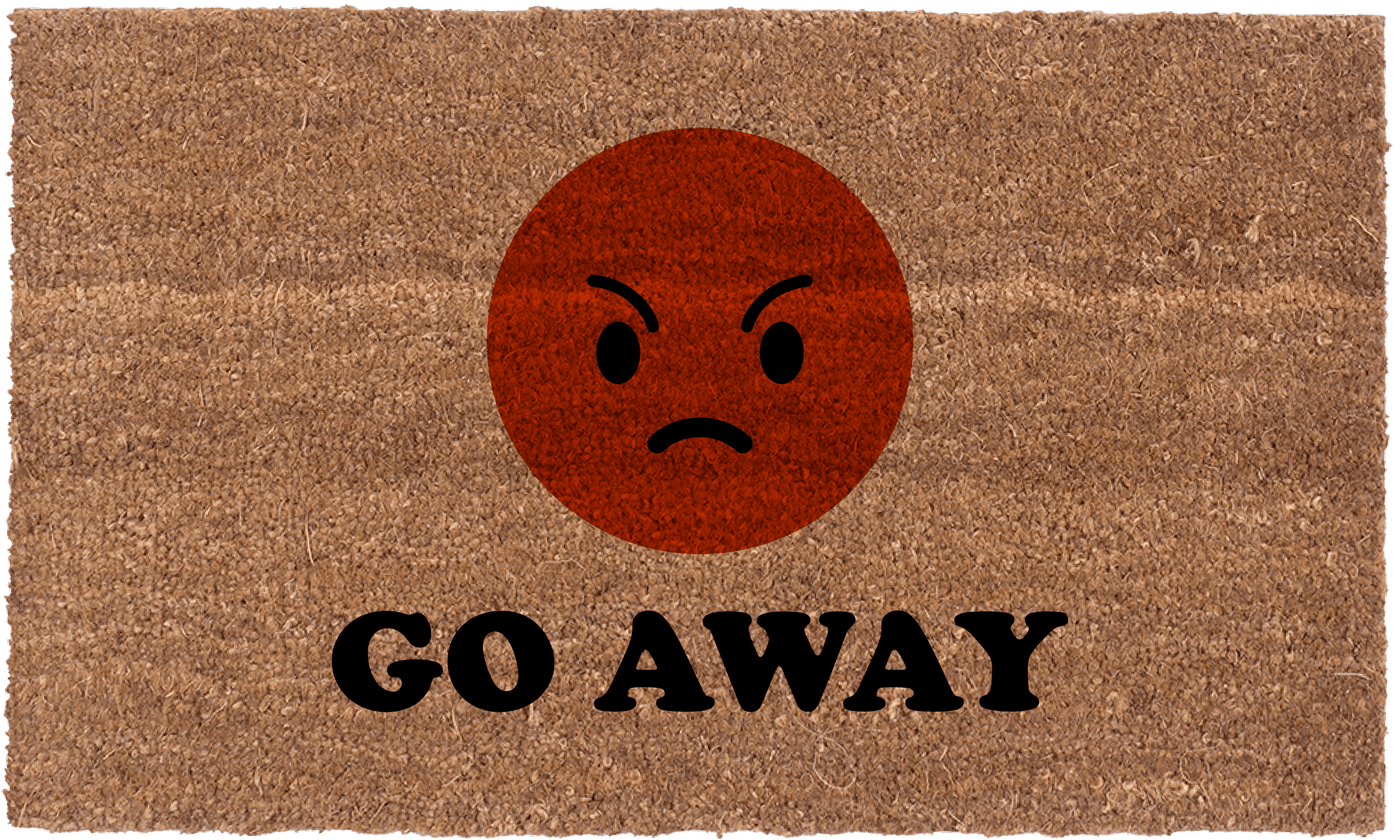 Go Away Emoji | Coco Mats N More