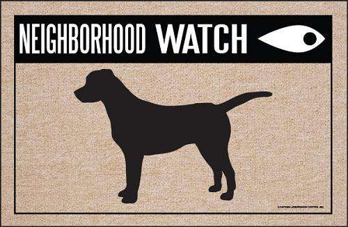 FUNNY DOORMAT - NEIGHBOR WATCH LABRADOR