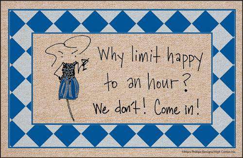 FUNNY DOORMAT - WHY LIMIT HAPPY?