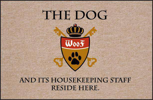 FUNNY DOORMAT - DOG & HOUSEKEEPING STAFF