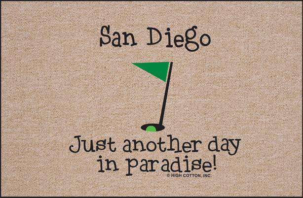 PARADISE GOLF FLAG FUNNY DOORMAT