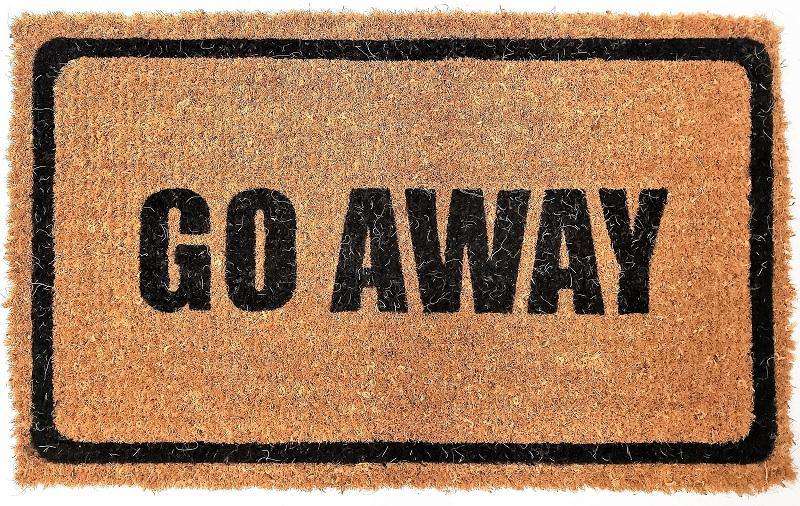 Go Away Handwoven Coco Doormat