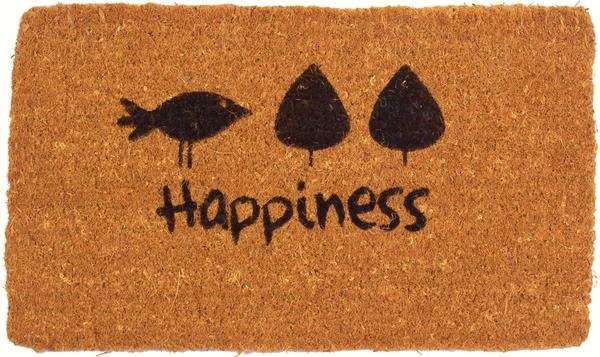 Happiness Handwoven Coco Doormat