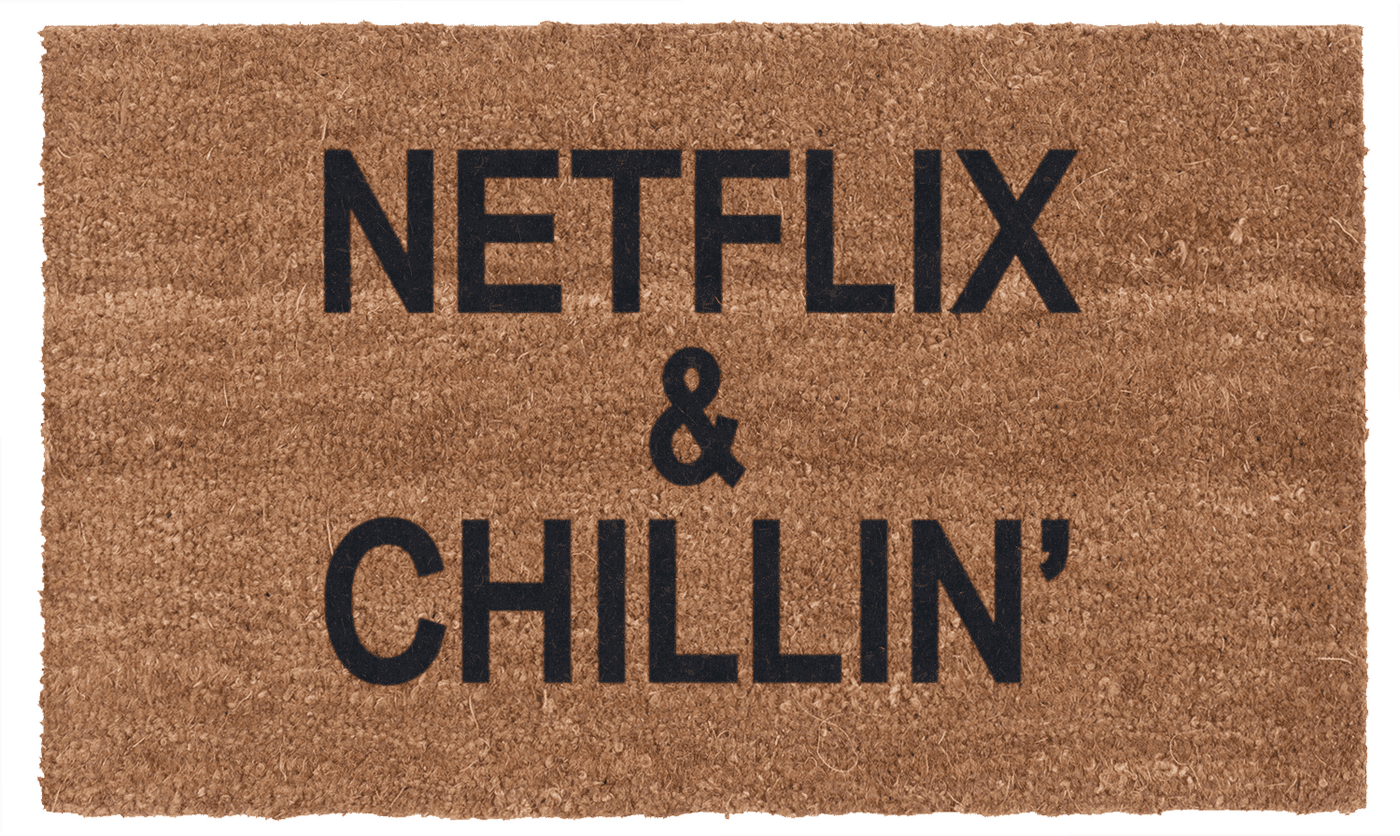 Netflix & Chillin Vinyl Coir Doormat