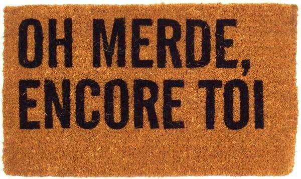 Oh Merde Encore Toi Vinyl Coir Doormat