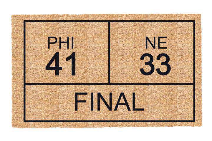 Personalized Super Bowl Coir Doormat