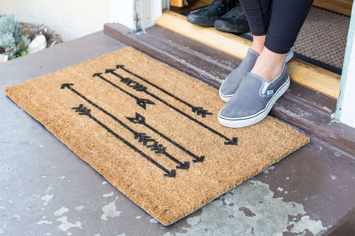 Arrows Vinyl Coir Doormat