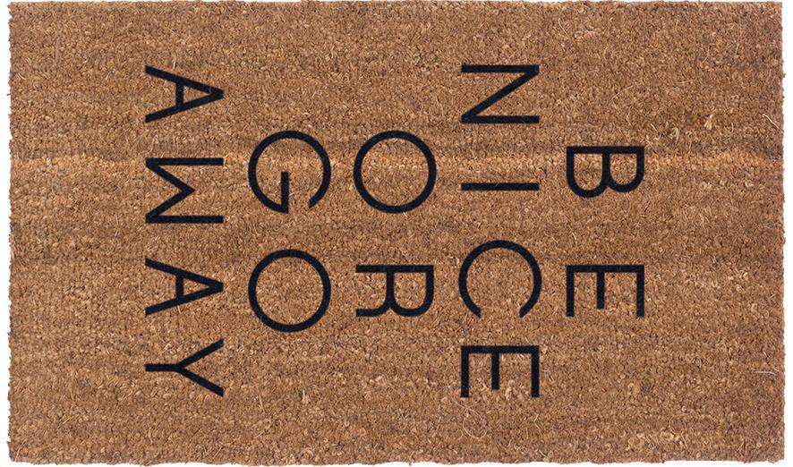 Be Nice Or Go Away Vinyl Coir Doormat