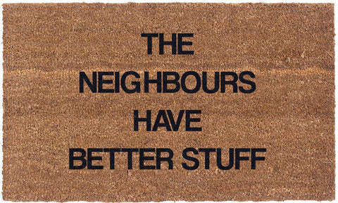 Vinyl Back Mat, Funny Doormat, Go Away, Come In Ambigram