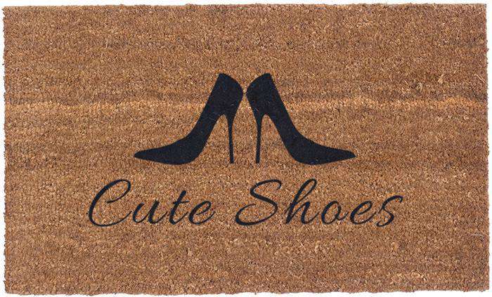 Cute Shoes Vinyl Coir Doormat