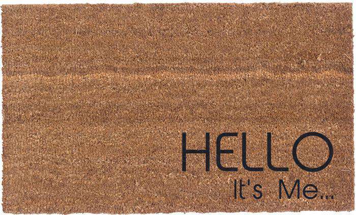 Hello, It's Me Vinyl Coir Doormat